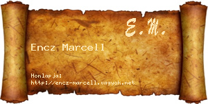 Encz Marcell névjegykártya