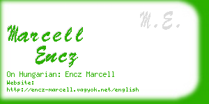 marcell encz business card